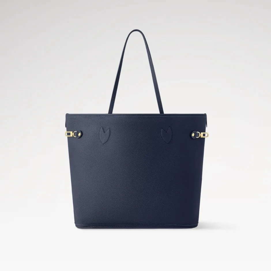 Louis Vuitton Neverfull Inside Out MM Tote Bag / Navy Gold Hardware - Image 7