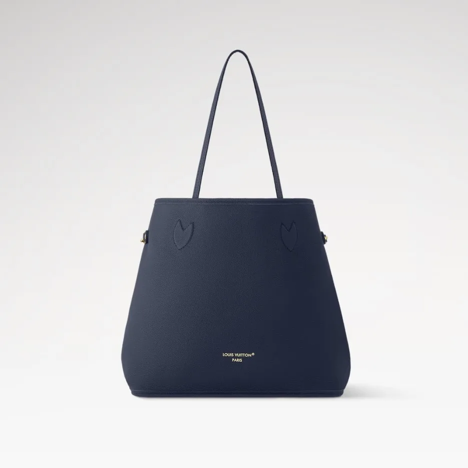Louis Vuitton Neverfull Inside Out MM Tote Bag / Navy Gold Hardware - Image 9