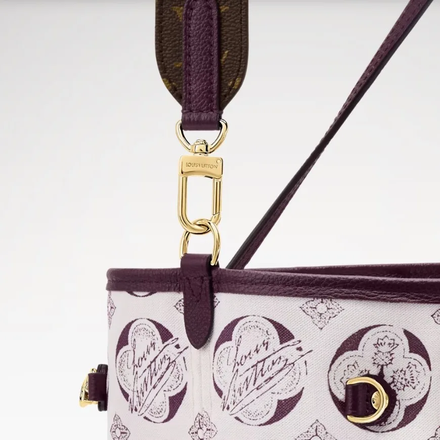 Louis Vuitton Neverfull Inside Out MM Tote Bag / Monogram/ Purple Gold Hardware - Image 6