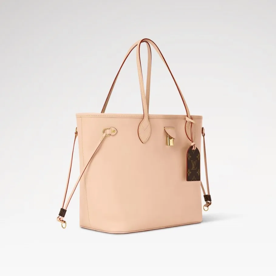 Louis Vuitton Neverfull MM Tote Bag / Beige Gold Hardware - Image 4