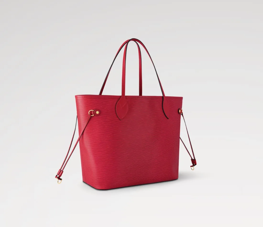 Louis Vuitton Neverfull MM Tote Bag / Castillan Red Gold Hardware - Image 3