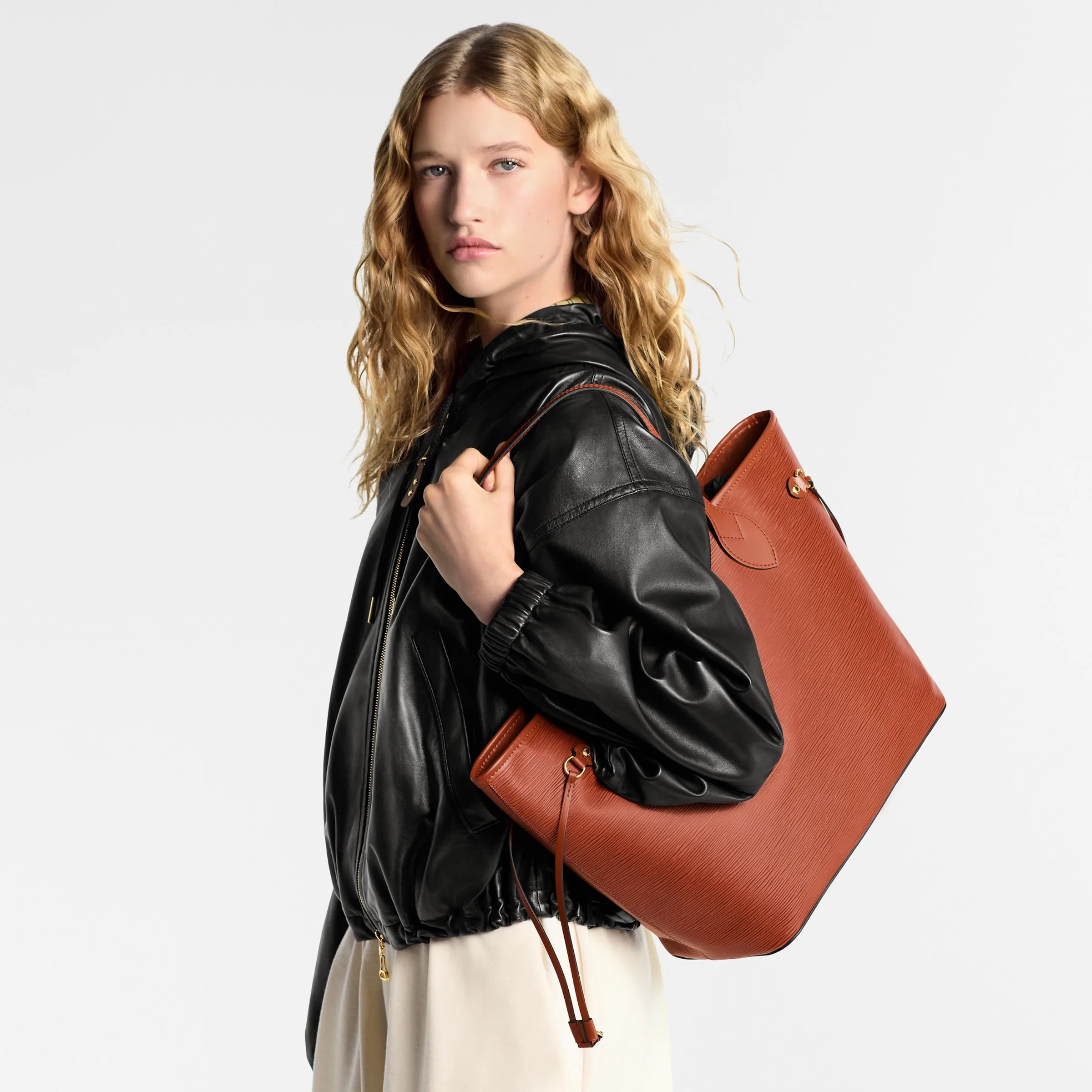 Louis Vuitton Neverfull MM Tote Bag / Kenyan Fauve Gold Hardware - Image 3