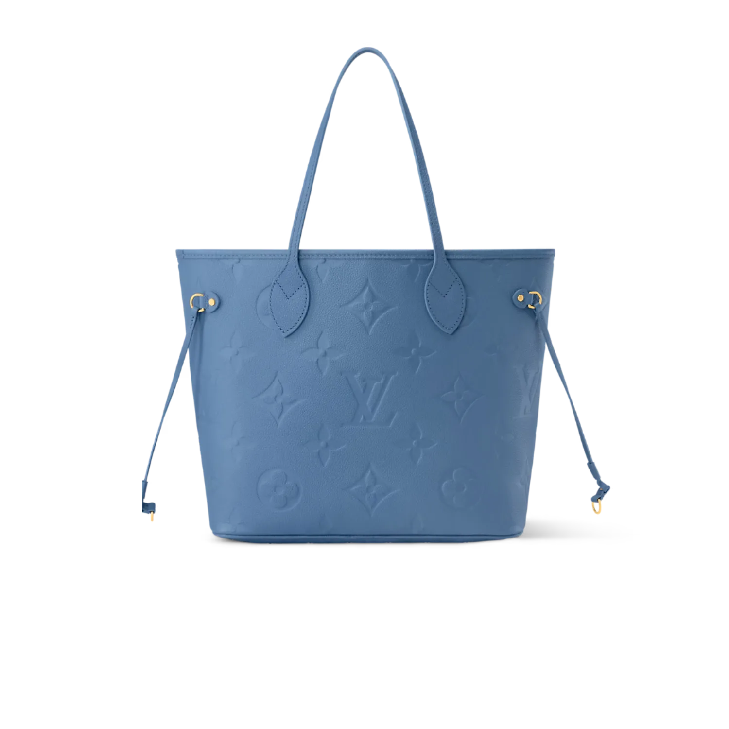 Louis Vuitton Neverfull MM Tote Bag / Blue Jean Gold Hardware