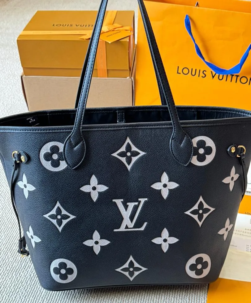 Louis Vuitton Neverfull MM Monogram Empreinte Blue / - Image 3