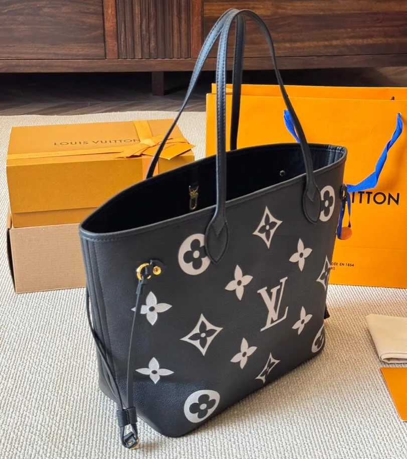 Louis Vuitton Neverfull MM Monogram Empreinte Blue / - Image 6