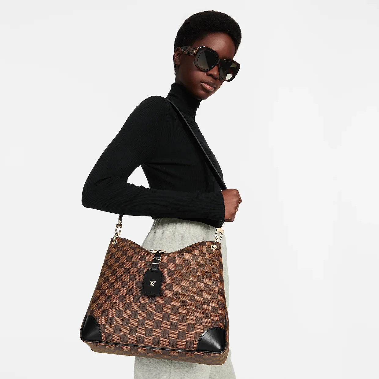 Alternative view of Louis Vuitton Odeon MM Damier Ebene Brown /