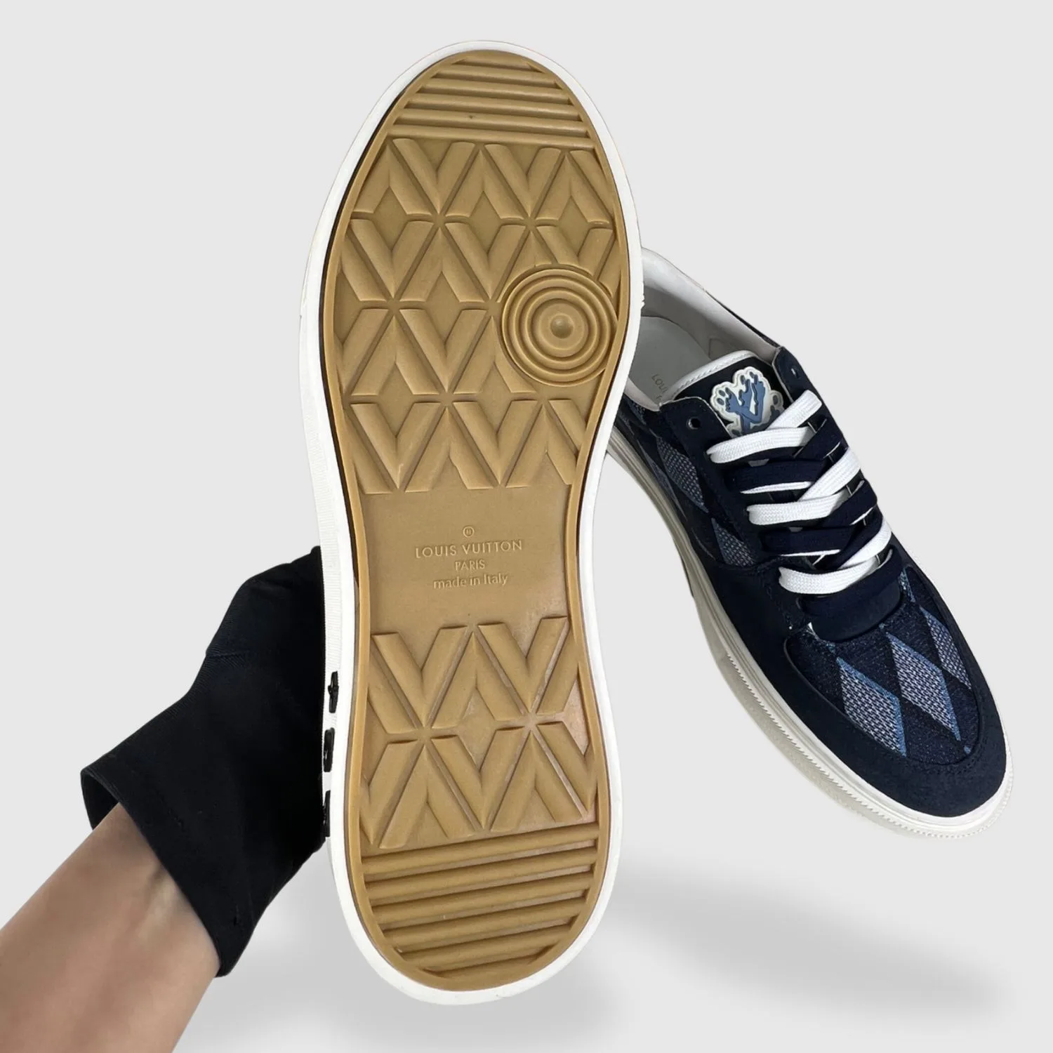 Louis Vuitton LV Ollie Richelieu Trainers Blue LV 1AAHRJ - Image 5
