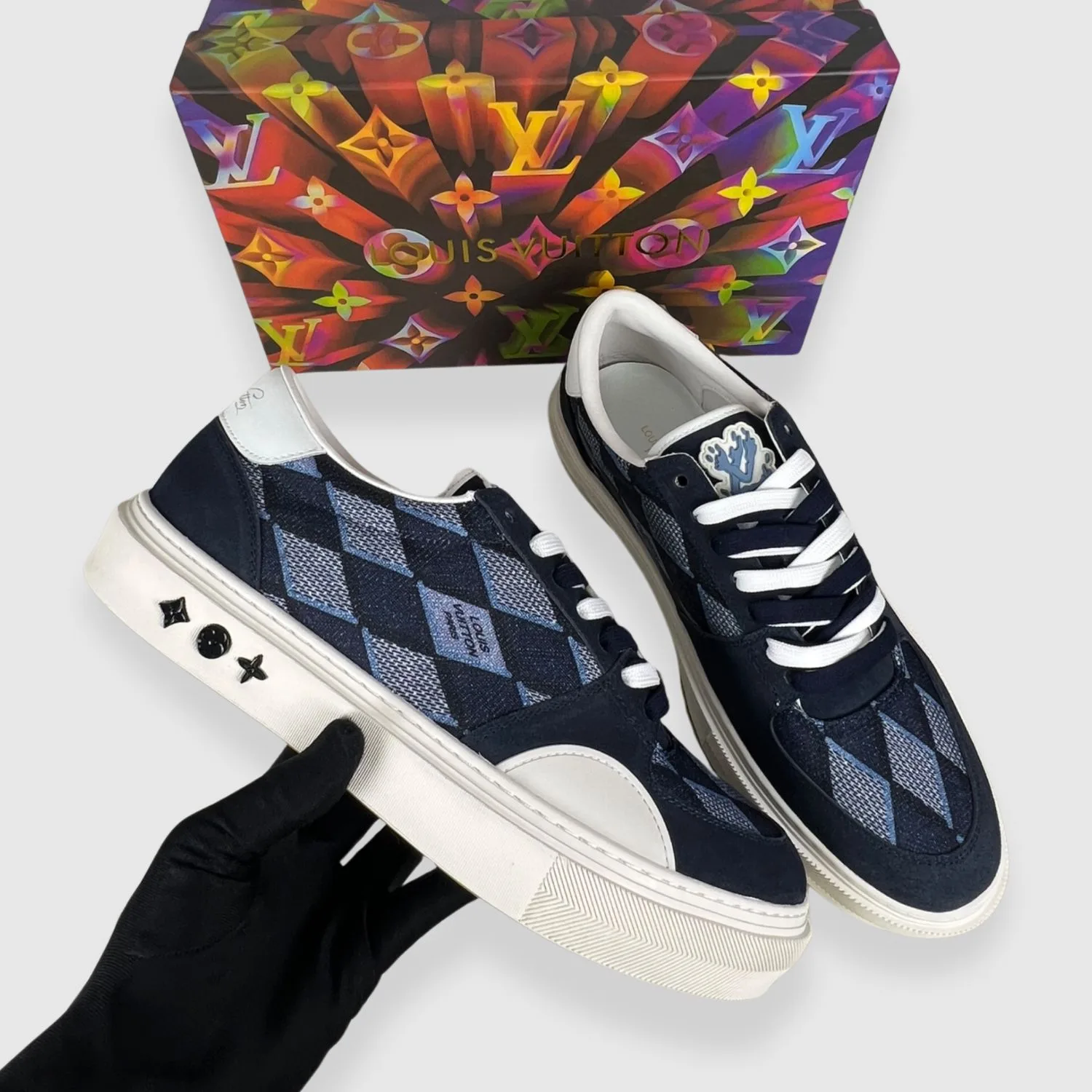 Alternative view of Louis Vuitton LV Ollie Richelieu Trainers Blue LV 1AAHRJ