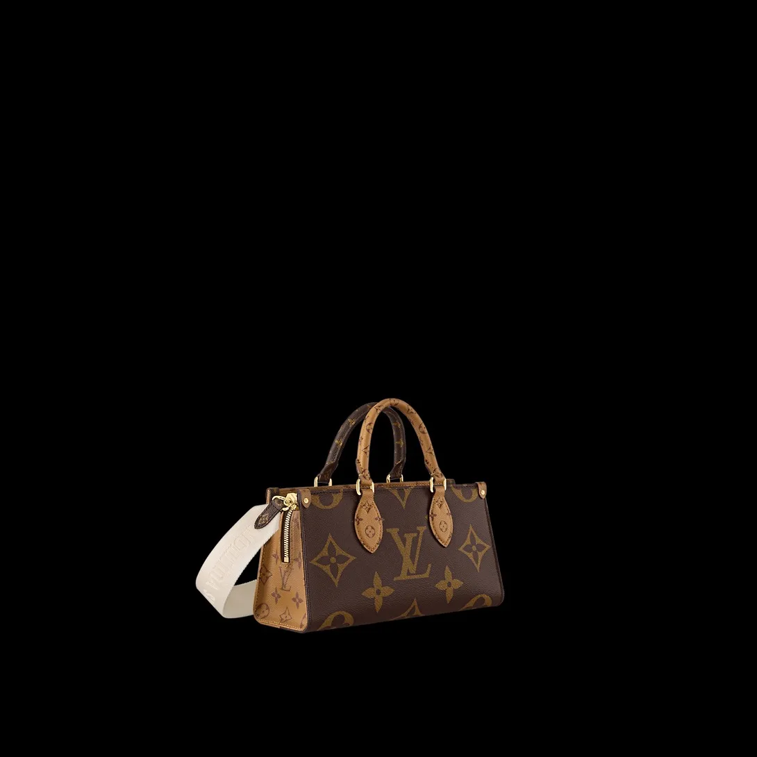 Louis Vuitton OnTheGo East West Tote Bag / Brown Gold Hardware - Image 3