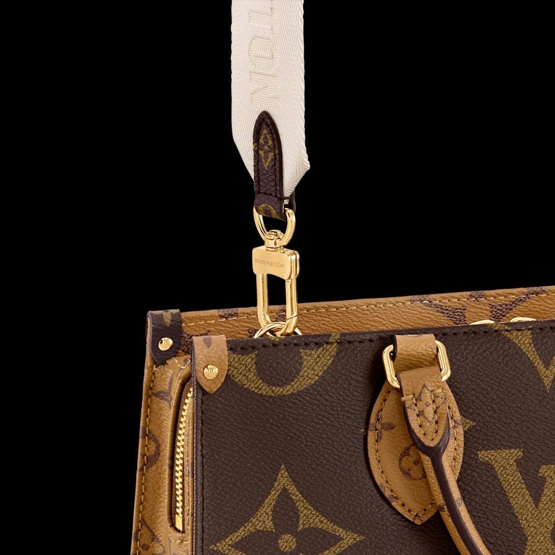 Louis Vuitton OnTheGo East West Tote Bag / Brown Gold Hardware - Image 5