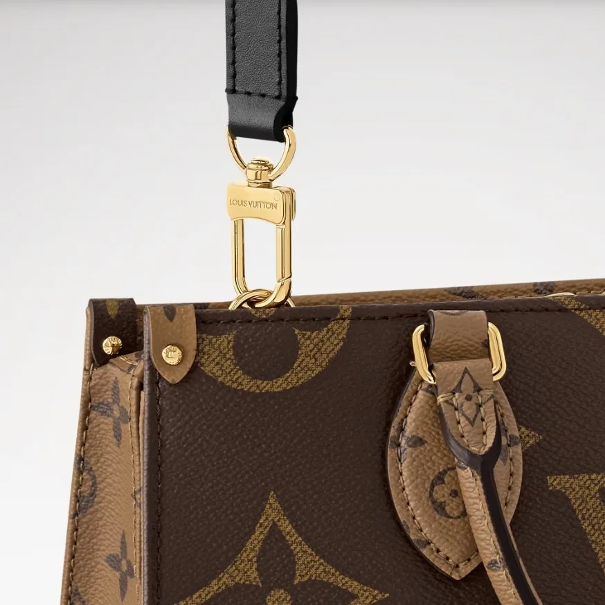 Louis Vuitton OnTheGo East West Chain Tote Bag / Monogram Reverse Gold Hardware - Image 4