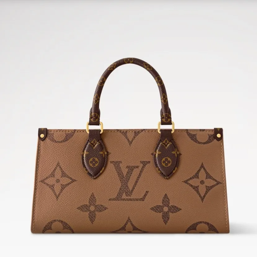 Louis Vuitton OnTheGo East West Chain Tote Bag / Monogram Reverse Gold Hardware - Image 3