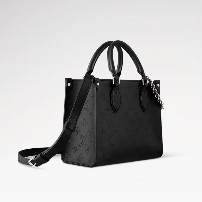 Alternative view of Louis Vuitton OnTheGo PM Tote Bag / Black Silver Hardware