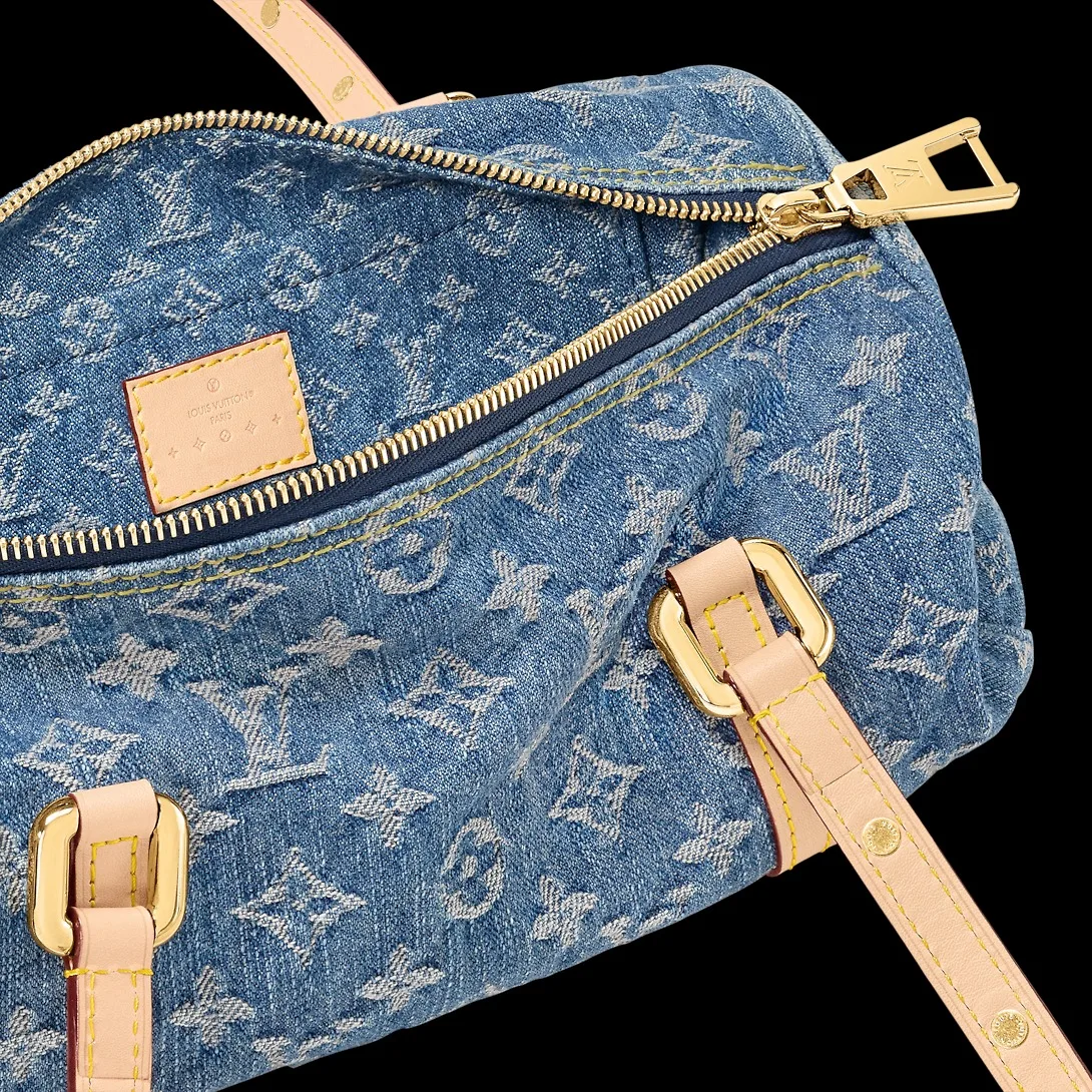 Louis Vuitton Papillon Blue Denim - 10.6 Inches / - Image 3