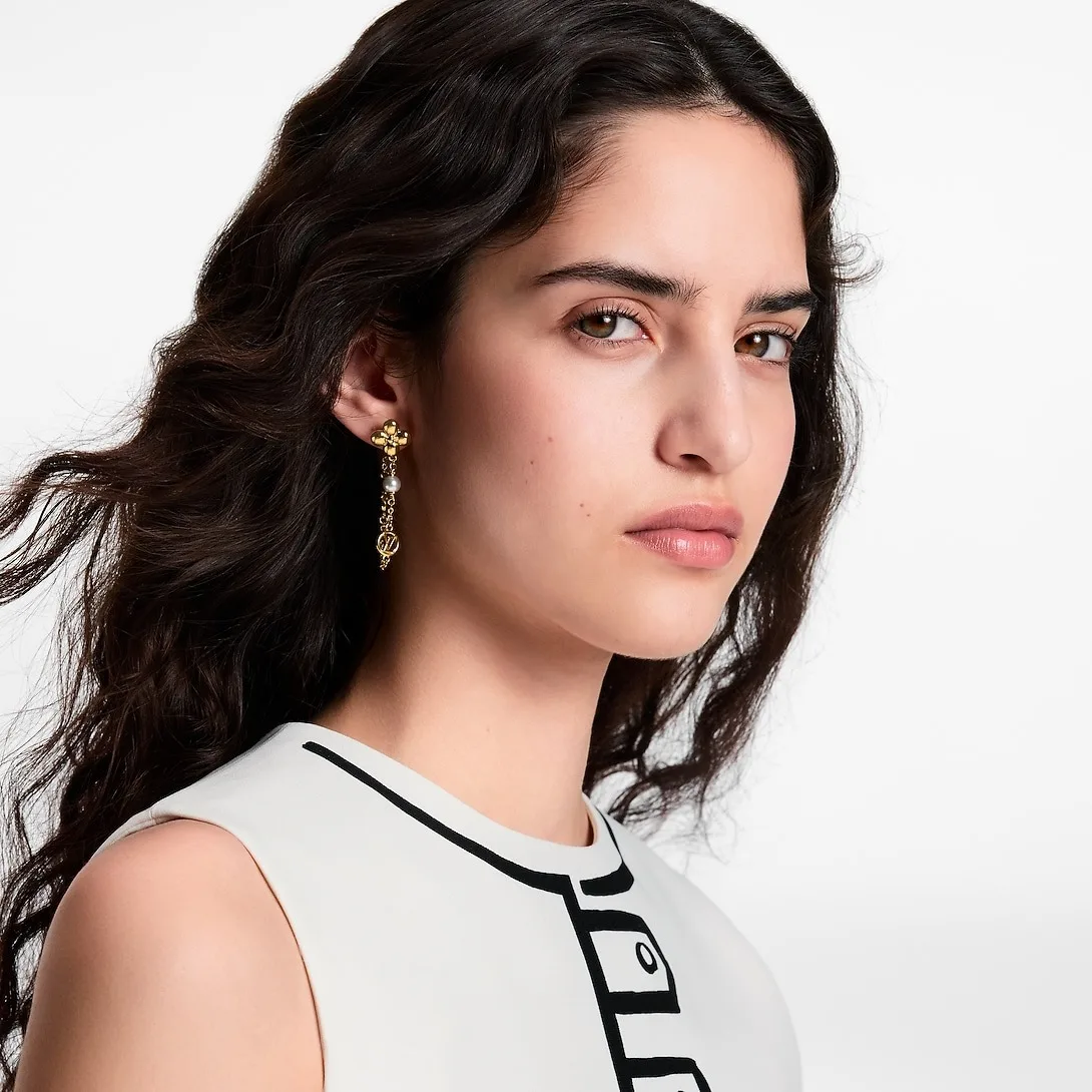 Louis Vuitton Pearl Constellations Earrings White Gold Hardware - Image 3