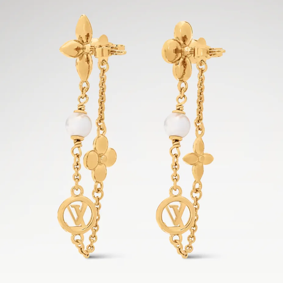 Louis Vuitton Pearl Constellations Earrings White Gold Hardware - Image 5
