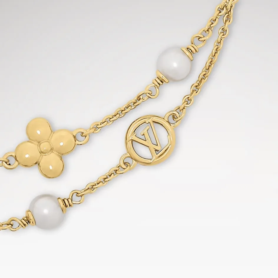 Louis Vuitton Pearl Constellations Necklace Gold Hardware - Image 4