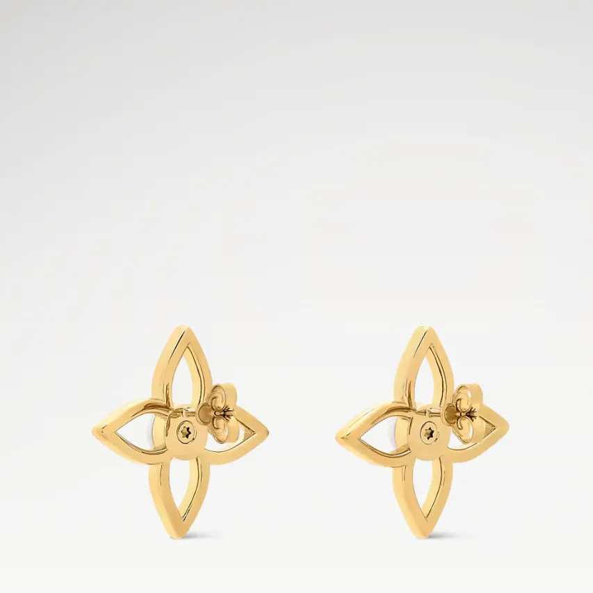 Louis Vuitton Pearly Flower Stud Earrings White Gold Hardware - Image 4
