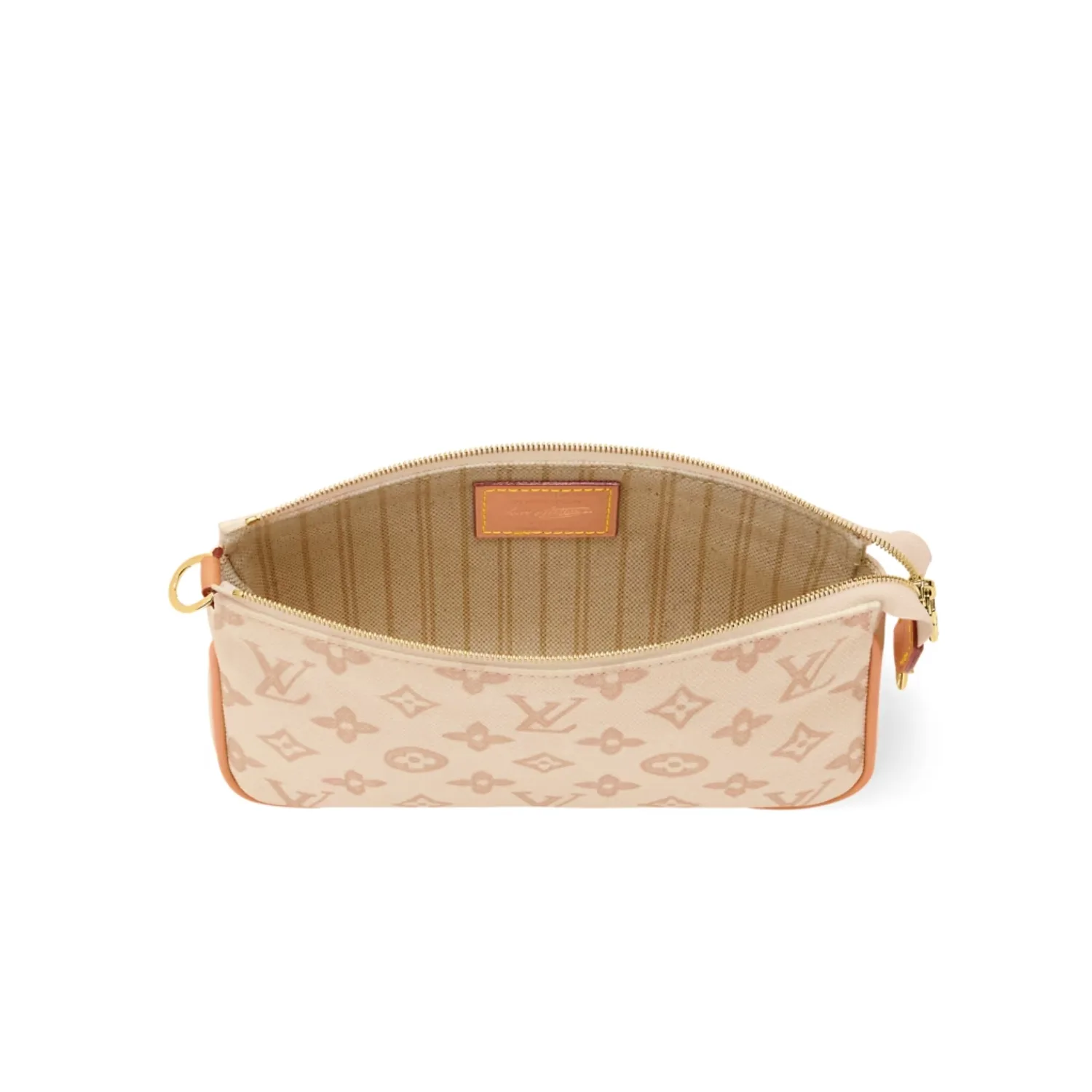Louis Vuitton Pochette Accessoires Shoulder Bag / Linen Monogram Origine Gold Hardware - Image 6