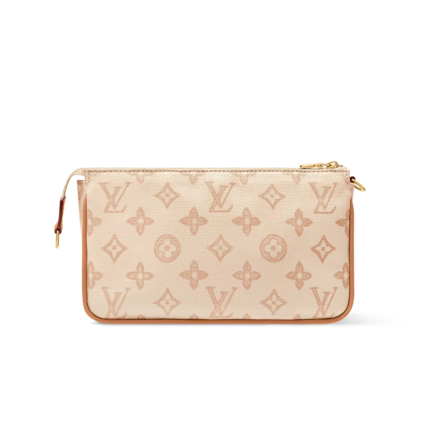 Louis Vuitton Pochette Accessoires Shoulder Bag / Linen Monogram Origine Gold Hardware - Image 4