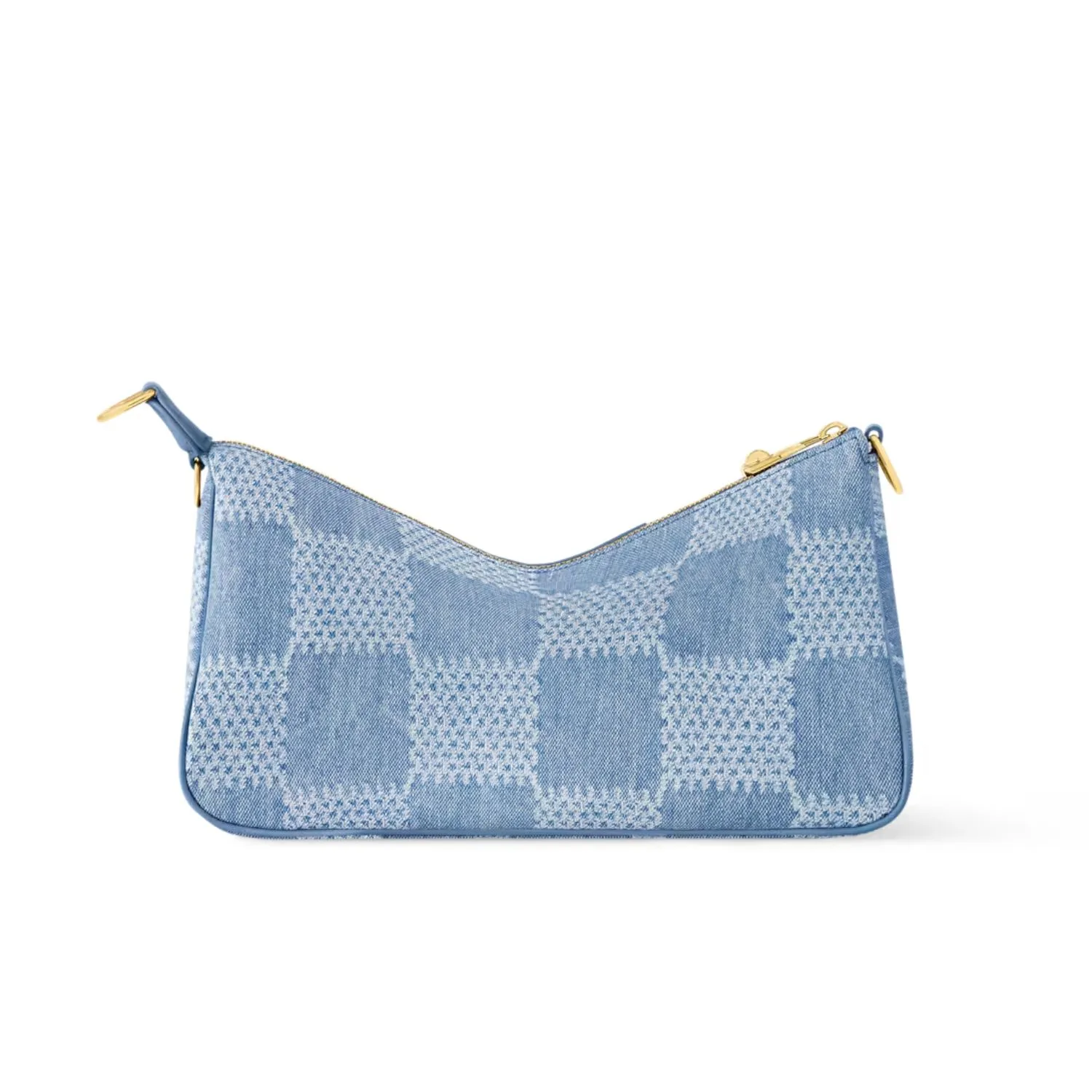 Louis Vuitton Pochette Accessories XL Shoulder Bag / Denim Blue Gold Hardware - Image 5