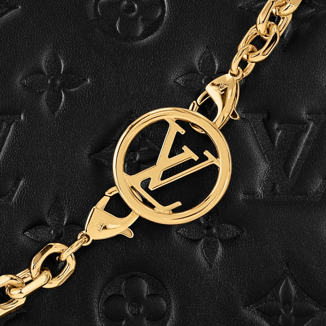 Louis Vuitton Pochette Coussin Shoulder Bag / Black Gold Hardware - Image 7