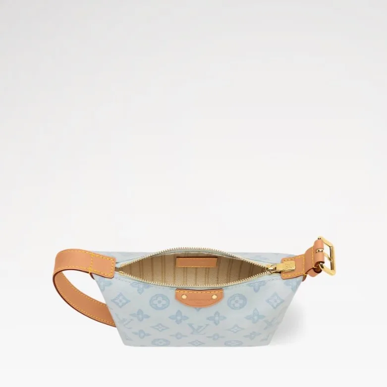 Louis Vuitton Pochette Hills Shoulder Bag / Monogram Origine Bleu Courrier Gold Canvas Gold Hardware - Image 5