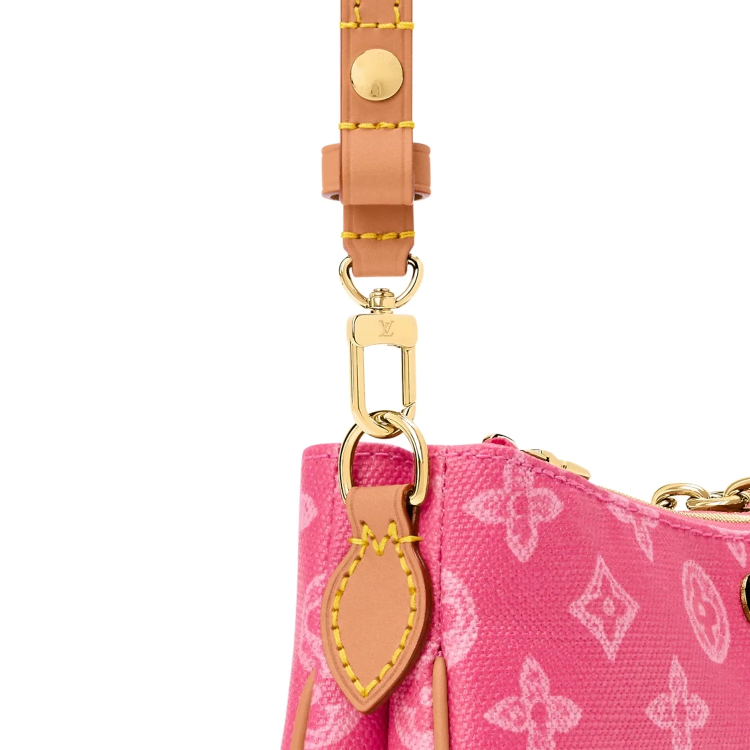 Louis Vuitton Pochette Liv Shoulder Bag / Origine Rose Ruban Monogram Canvas Gold Hardware For Wome - Image 5
