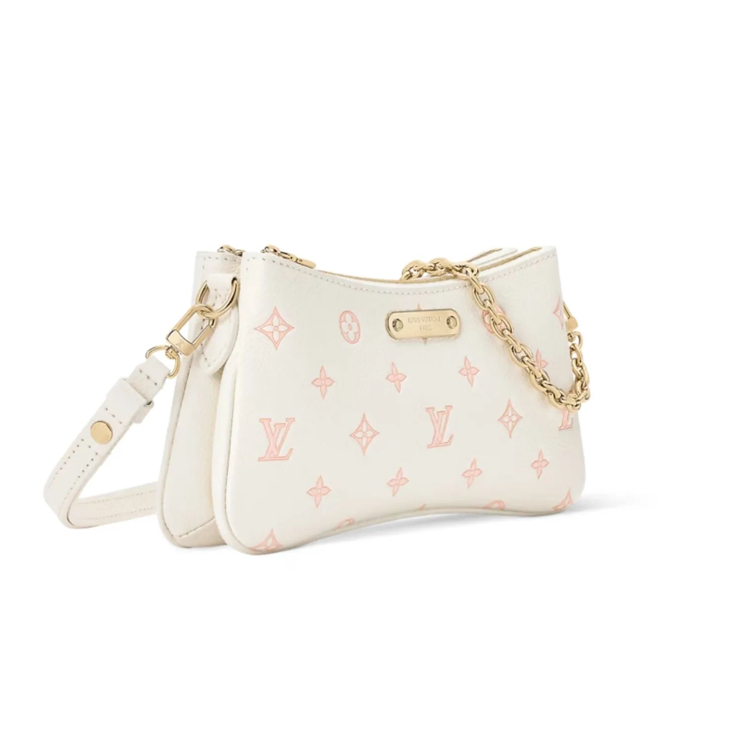 Louis Vuitton Pochette Liv Shoulder Bag / Milky White/ Peach Gold Hardware - Image 4
