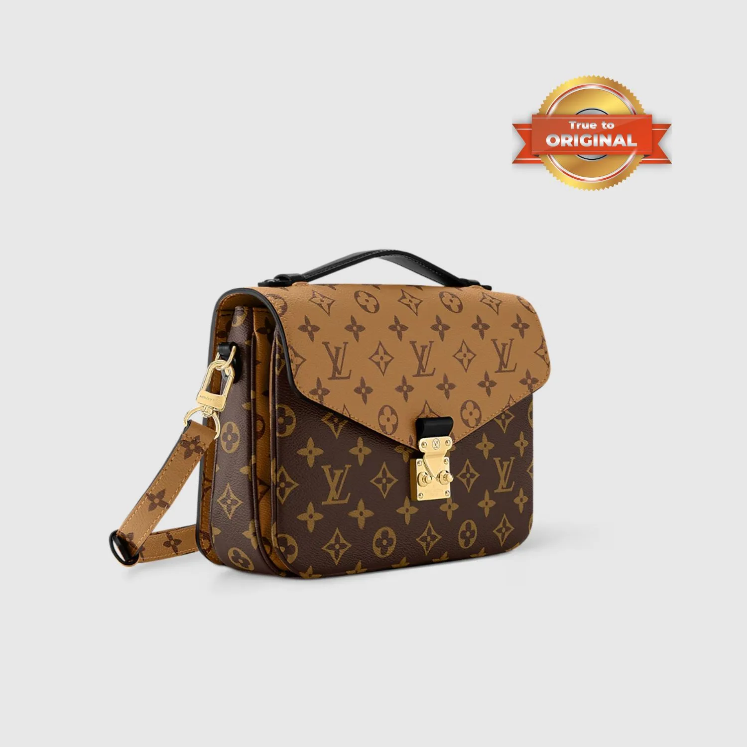 Louis Vuitton Pochette Metis Shoulder Bag / Brown Monogram Reverse Canvas Gold Hardware - Image 5