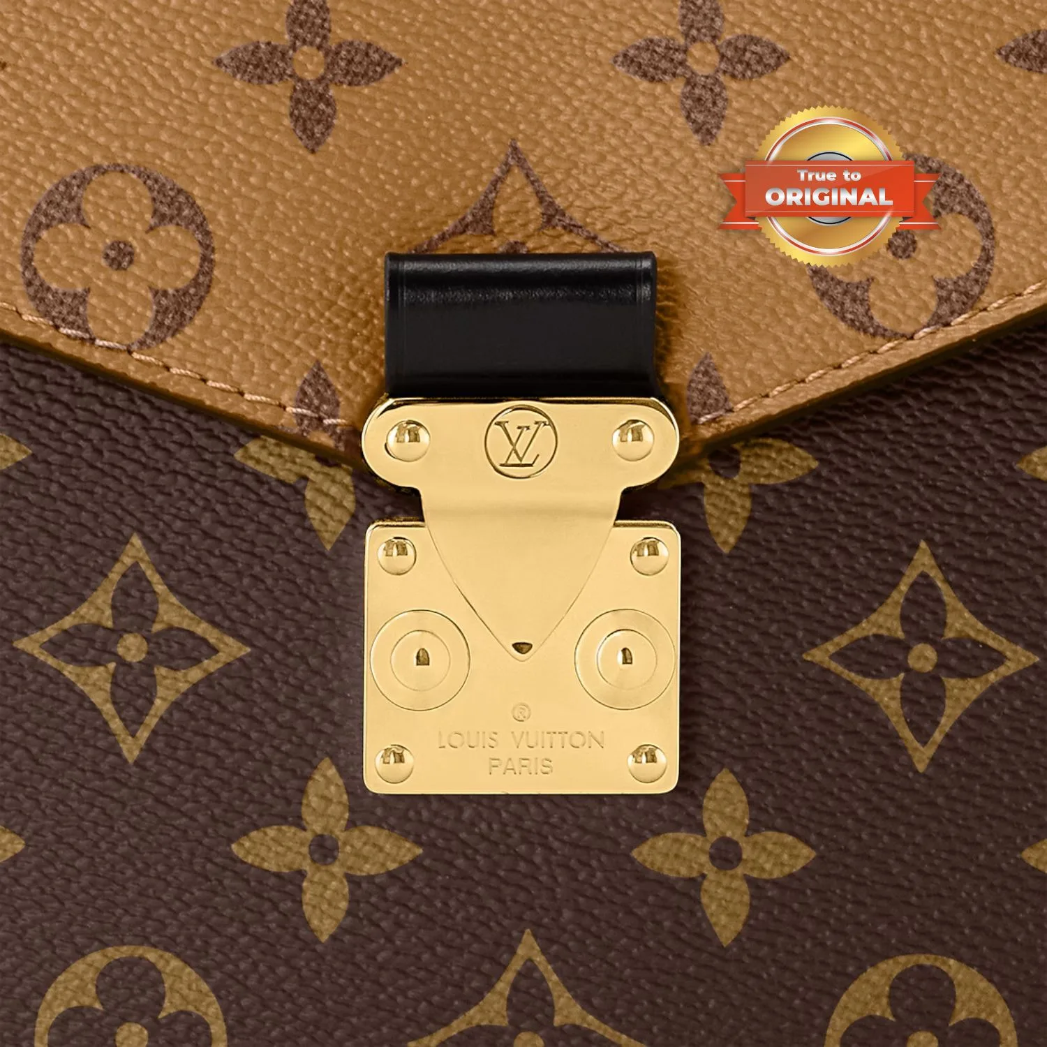 Louis Vuitton Pochette Metis Shoulder Bag / Brown Monogram Reverse Canvas Gold Hardware - Image 8
