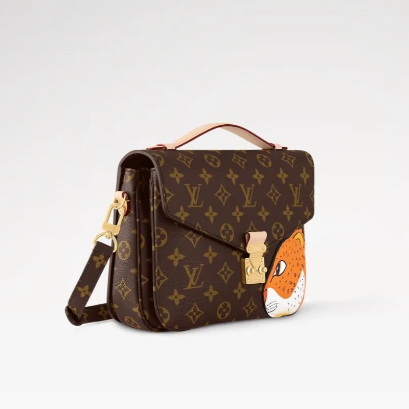 Louis Vuitton Pochette Metis Shoulder Bag / Brown Gold Hardware - Image 3
