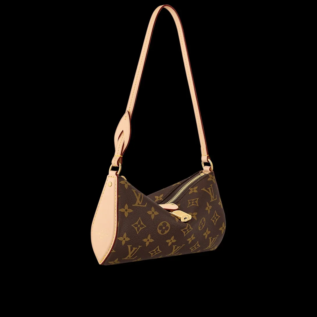 Louis Vuitton Pochette Tirette Shoulder Bag / Brown Monogram Gold Hardware - Image 7