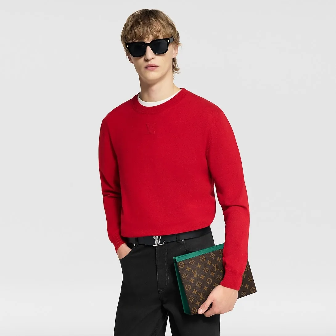 Louis Vuitton Pochette Voyage MM Pouch / Borneo Green Monogram Macassar Canvas Silver Hardware - Image 2