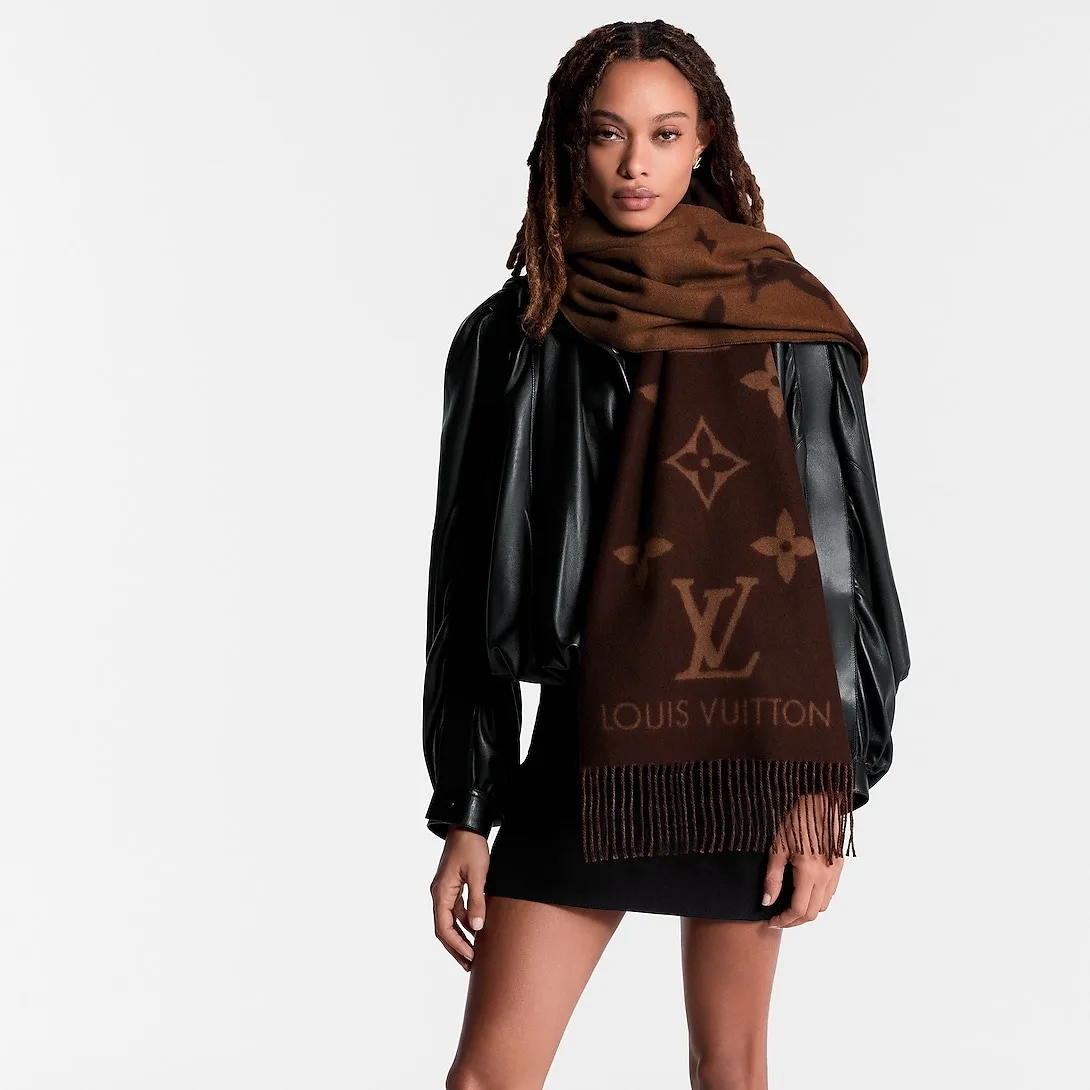 Alternative view of Louis Vuitton Reykjavik Scarf Dark Brown /