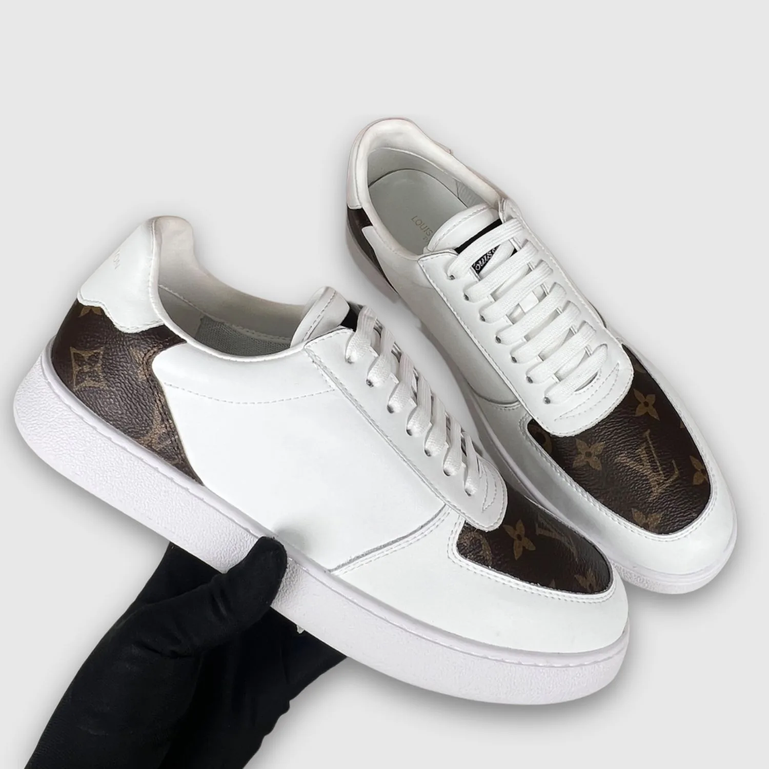 Louis Vuitton Rivoli Sneaker Brown And White - Image 5
