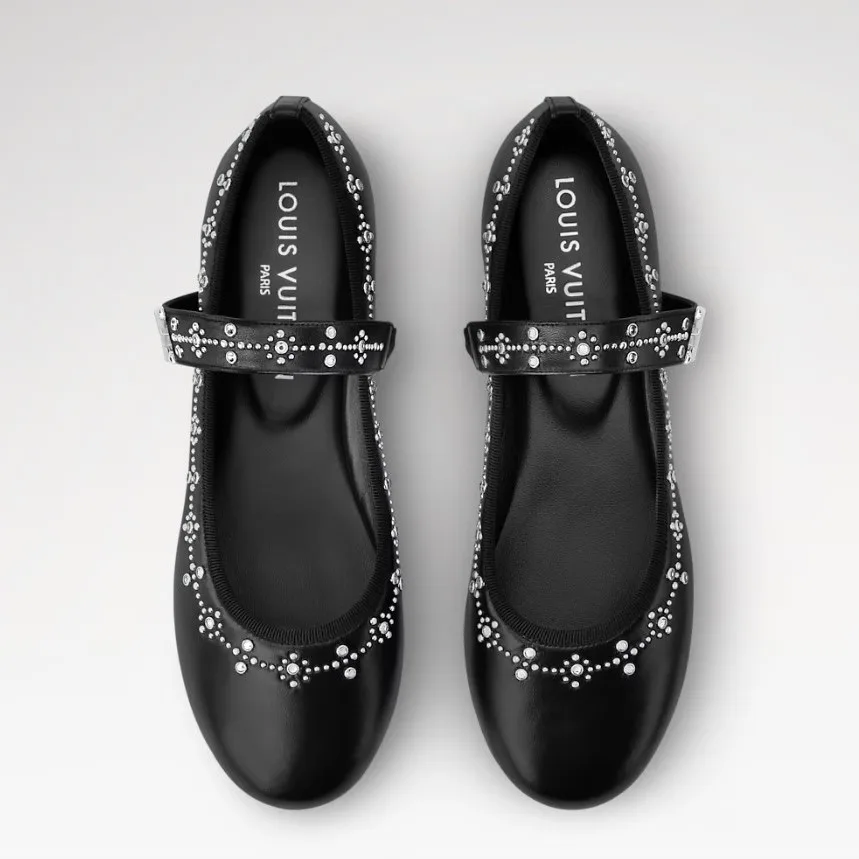 Louis Vuitton Romy Flat Ballerina Black 1AIBWJ - Image 3