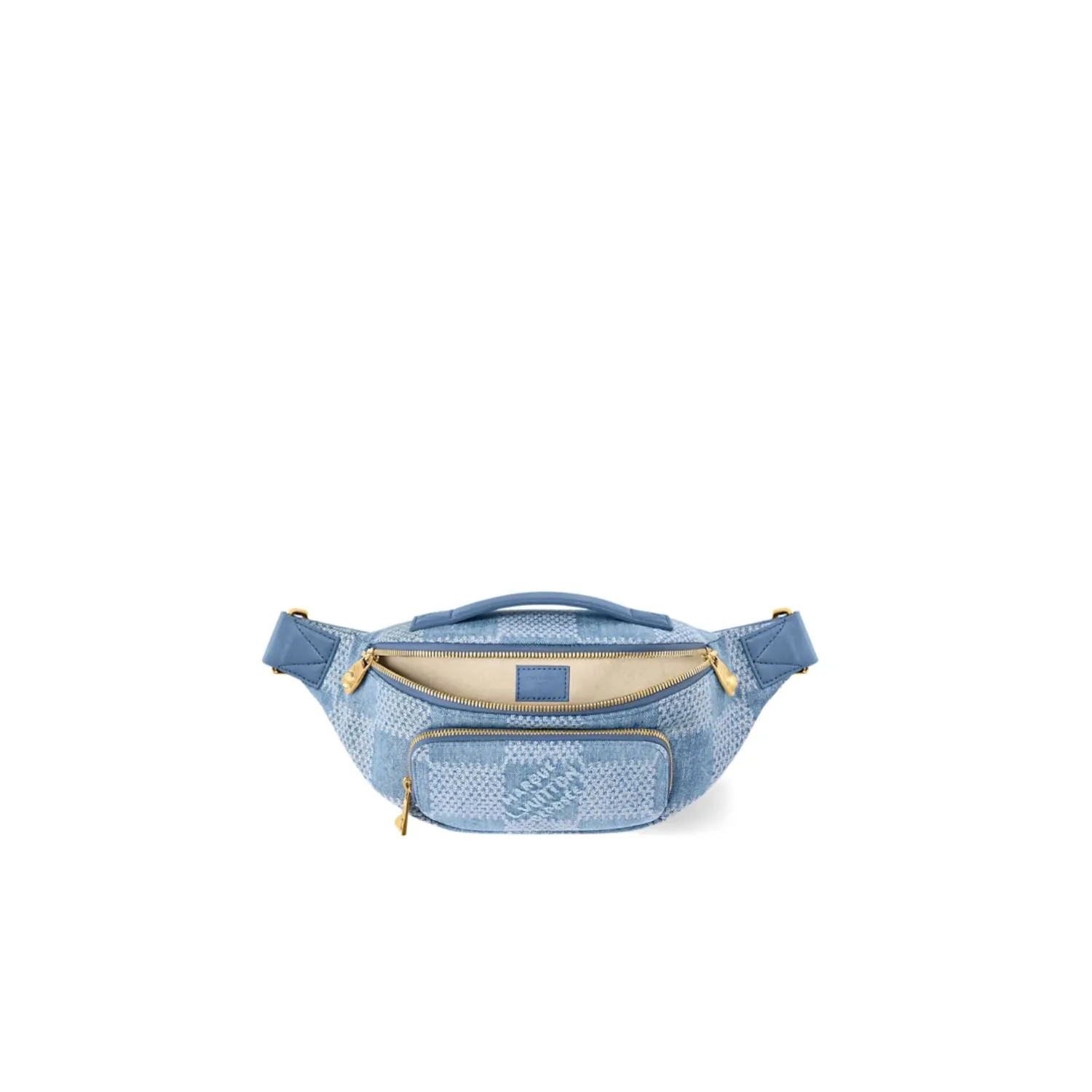 Louis Vuitton Rush Bumbag / Blue Denim Gold Hardware - Image 4