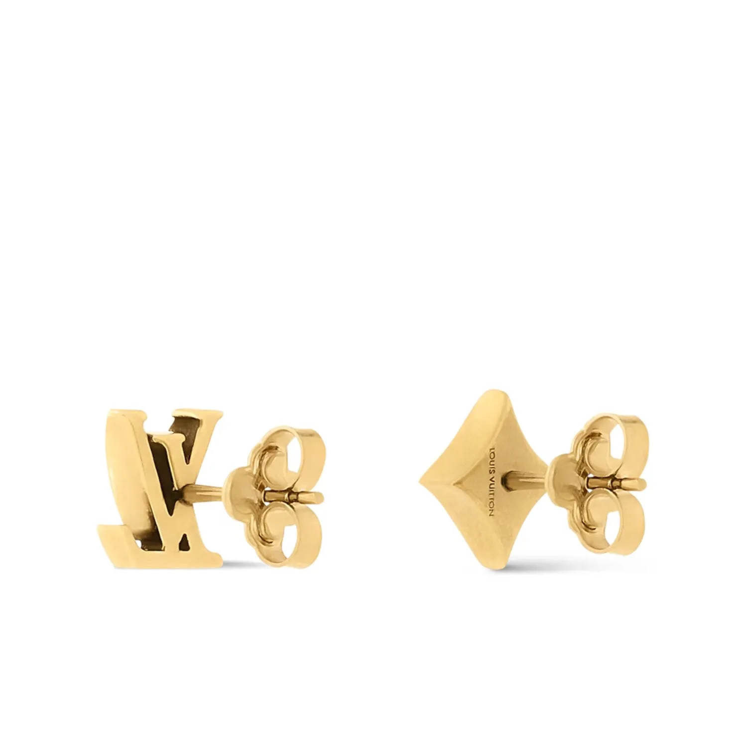 Louis Vuitton Script Earrings Gold-Toned - Image 3