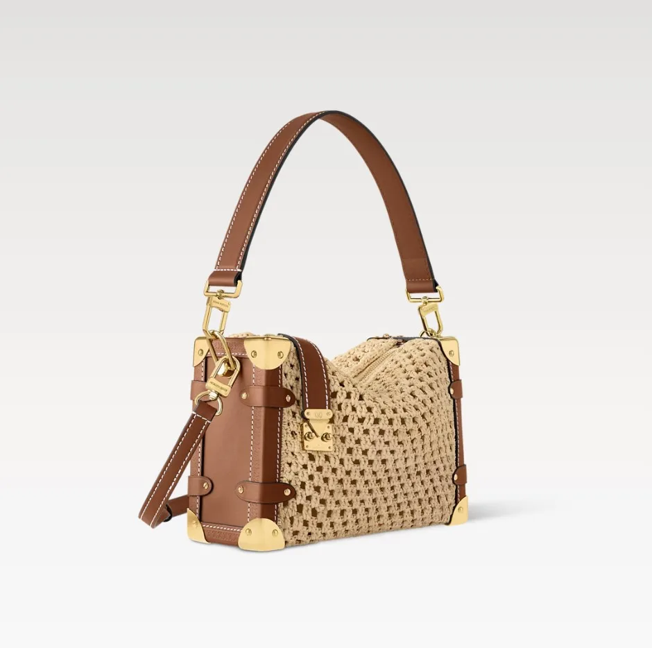 Alternative view of Louis Vuitton Side Trunk MM Raffia Natural/Brown /