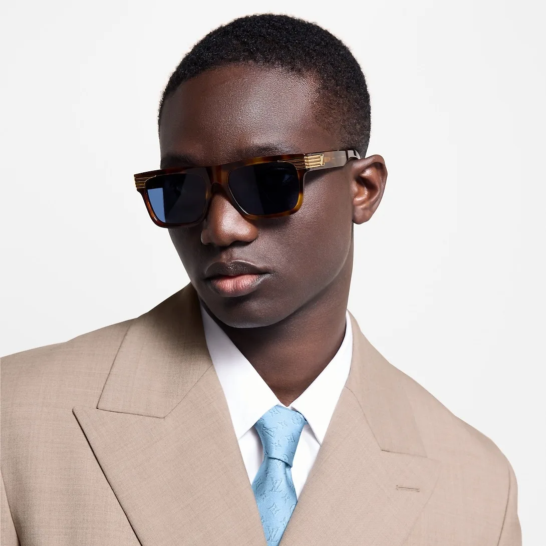 Louis Vuitton Slide Square Sunglasses Chocolate Tortoise - Image 4
