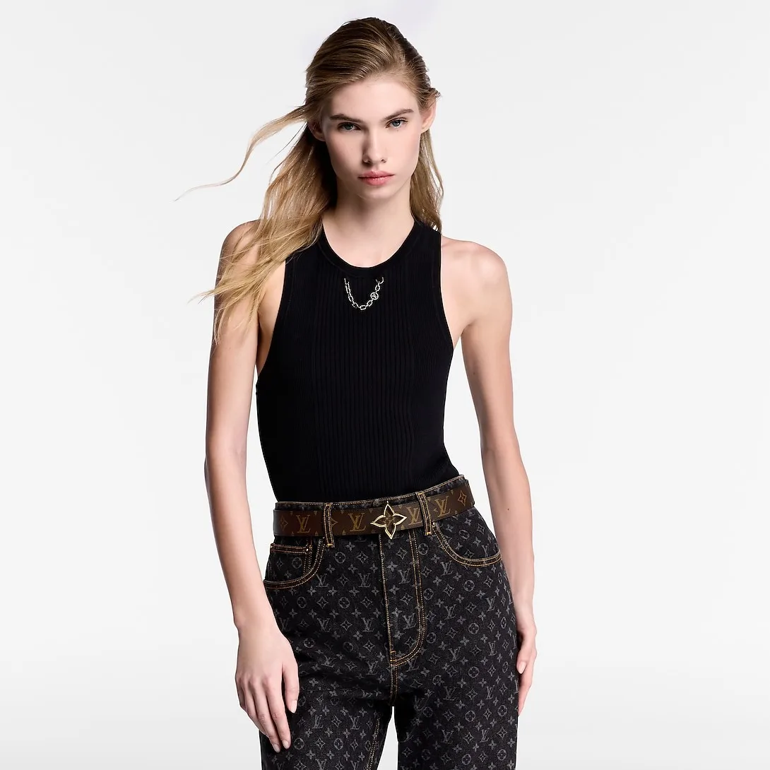 Louis Vuitton Slim Flower Reversible Belt Black - Image 5