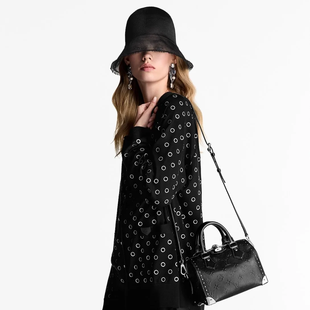 Louis Vuitton Speedy Trunk 20 Top Handle Bag / Black Silver Hardware - Image 3