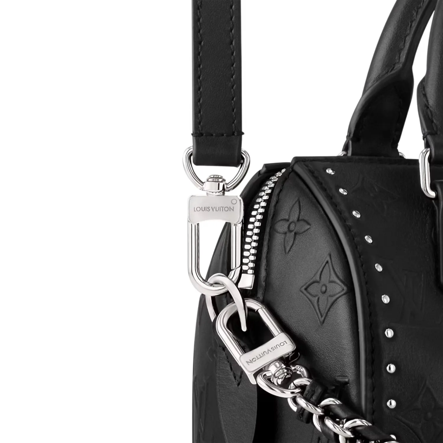 Louis Vuitton Speedy Trunk 20 Top Handle Bag / Black Silver Hardware - Image 7