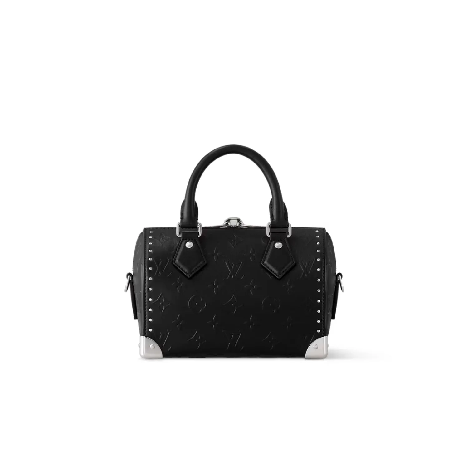 Louis Vuitton Speedy Trunk 20 Top Handle Bag / Black Silver Hardware - Image 5
