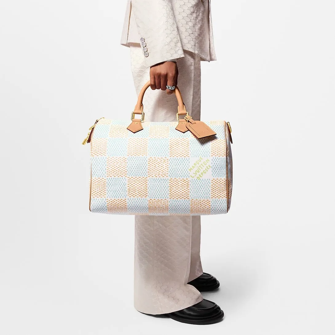 Louis Vuitton Speedy 40 Bandouliere Top Handle Bag / White Gold Hardware - Image 3