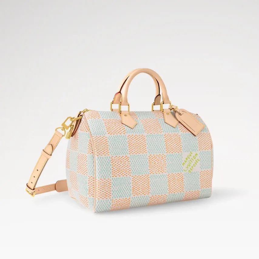 Louis Vuitton Speedy 40 Bandouliere Top Handle Bag / White Gold Hardware - Image 4