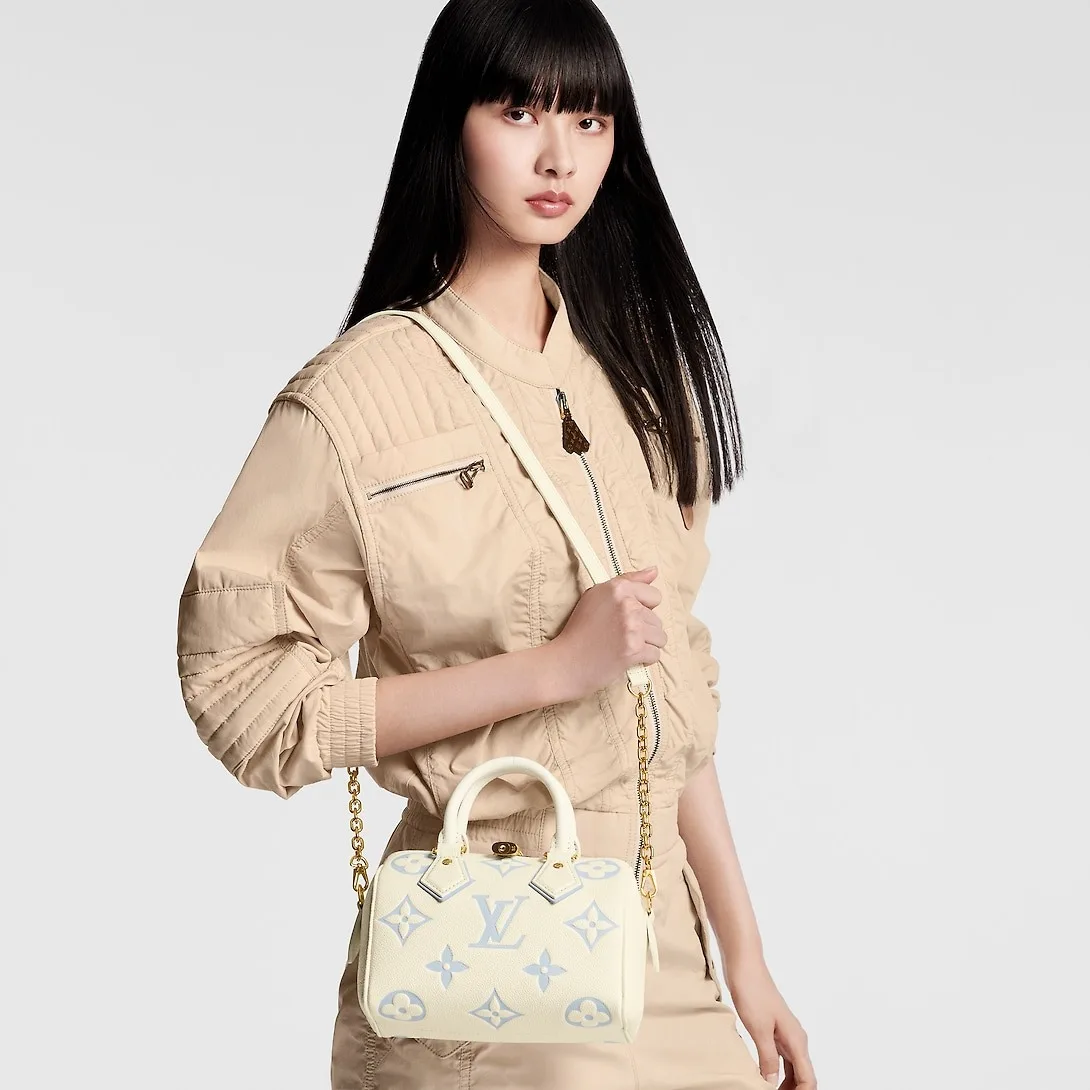 Louis Vuitton Speedy Bandouliere 20 Top Handle Bag / White Hardware - Image 3