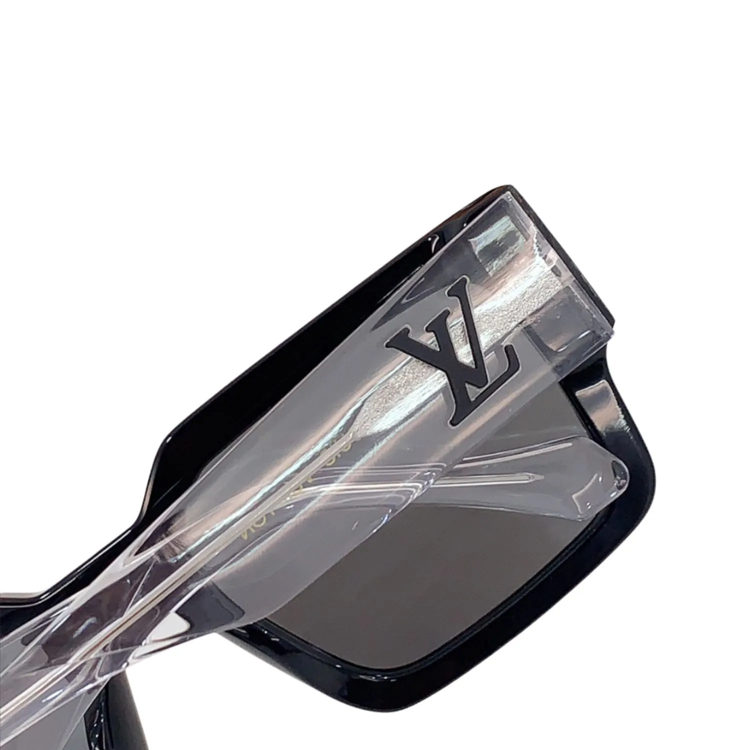 Alternative view of Louis Vuitton Square Millionaires Sunglasses Glossy Black With Grey Rims