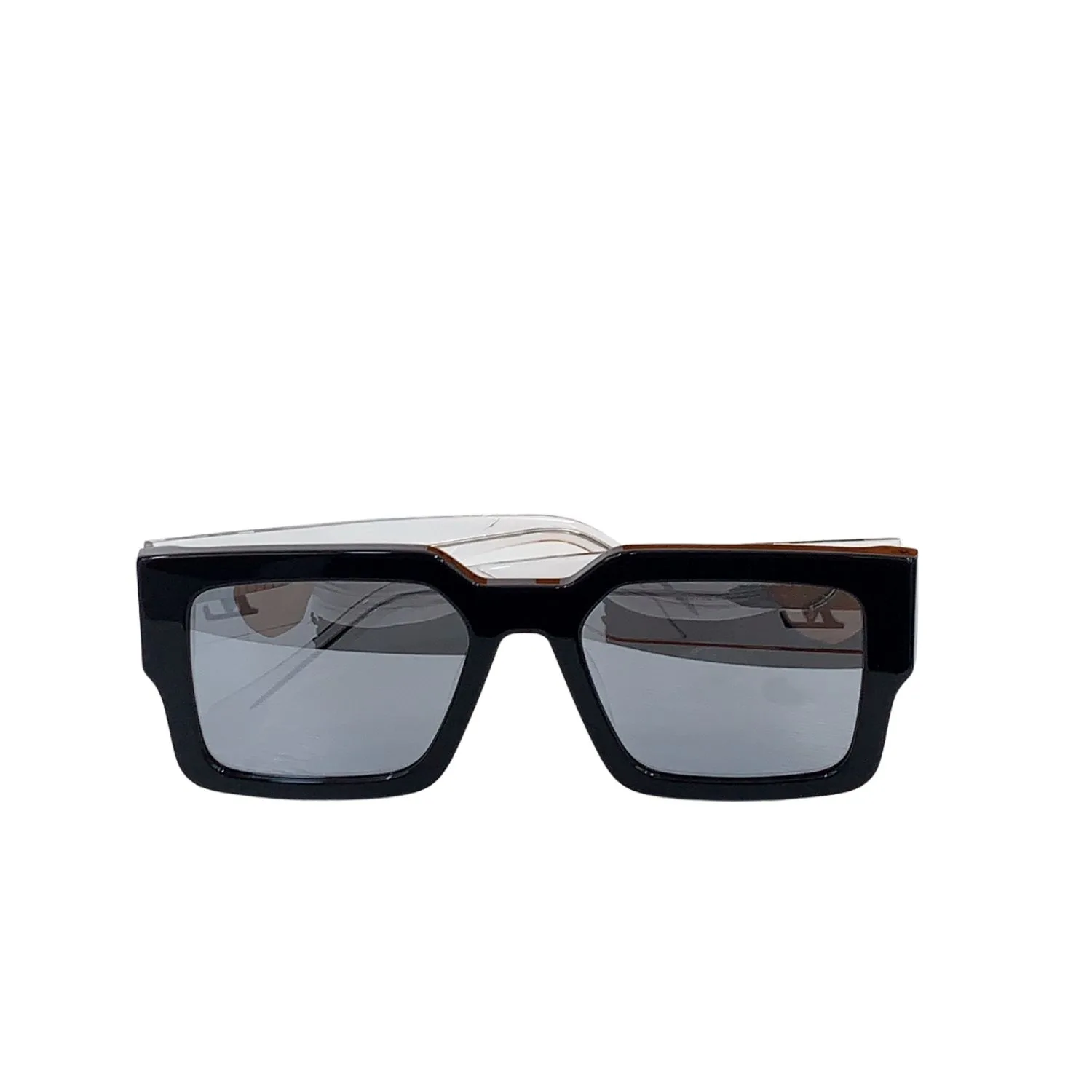 Louis Vuitton Square Millionaires Sunglasses Glossy Black With Grey Rims - Image 3